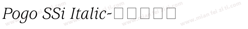 Pogo SSi Italic字体转换